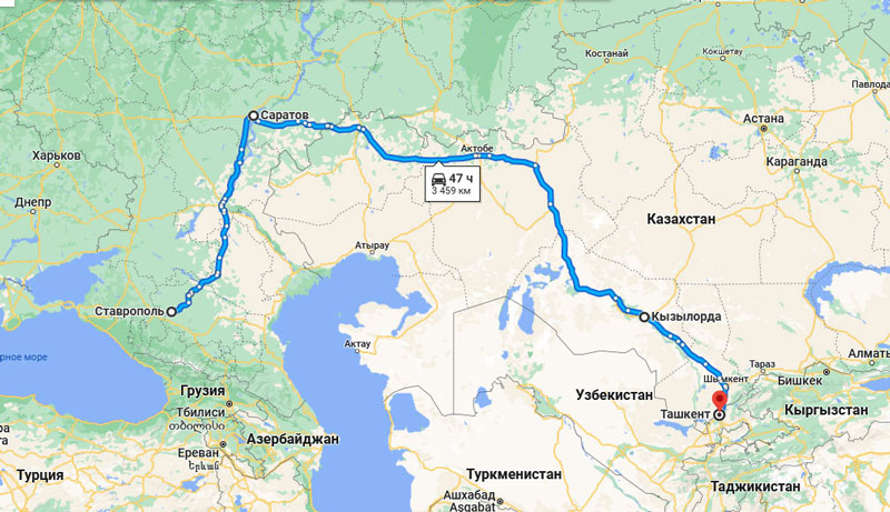В Узбекистан на автомобиле 2023