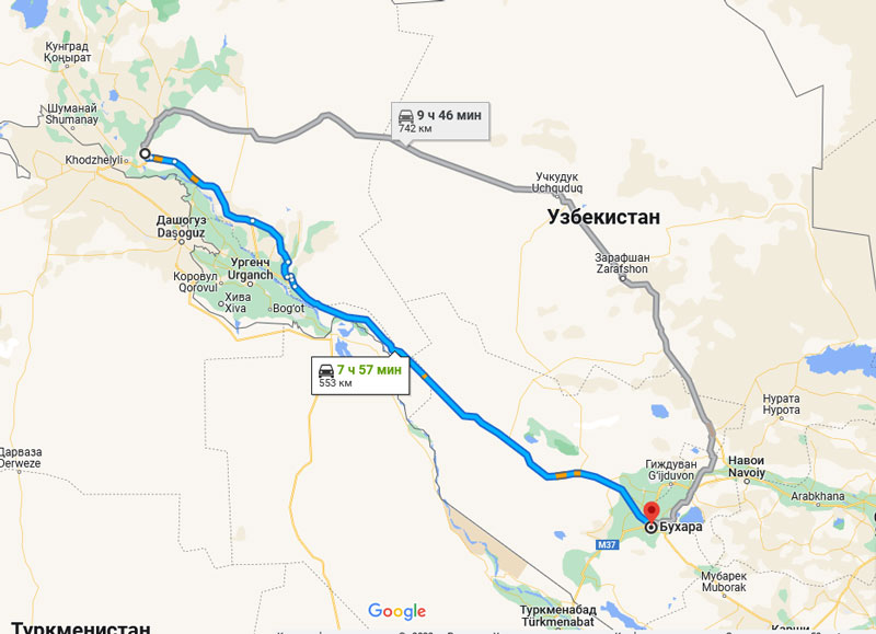 В Узбекистан на автомобиле 2023